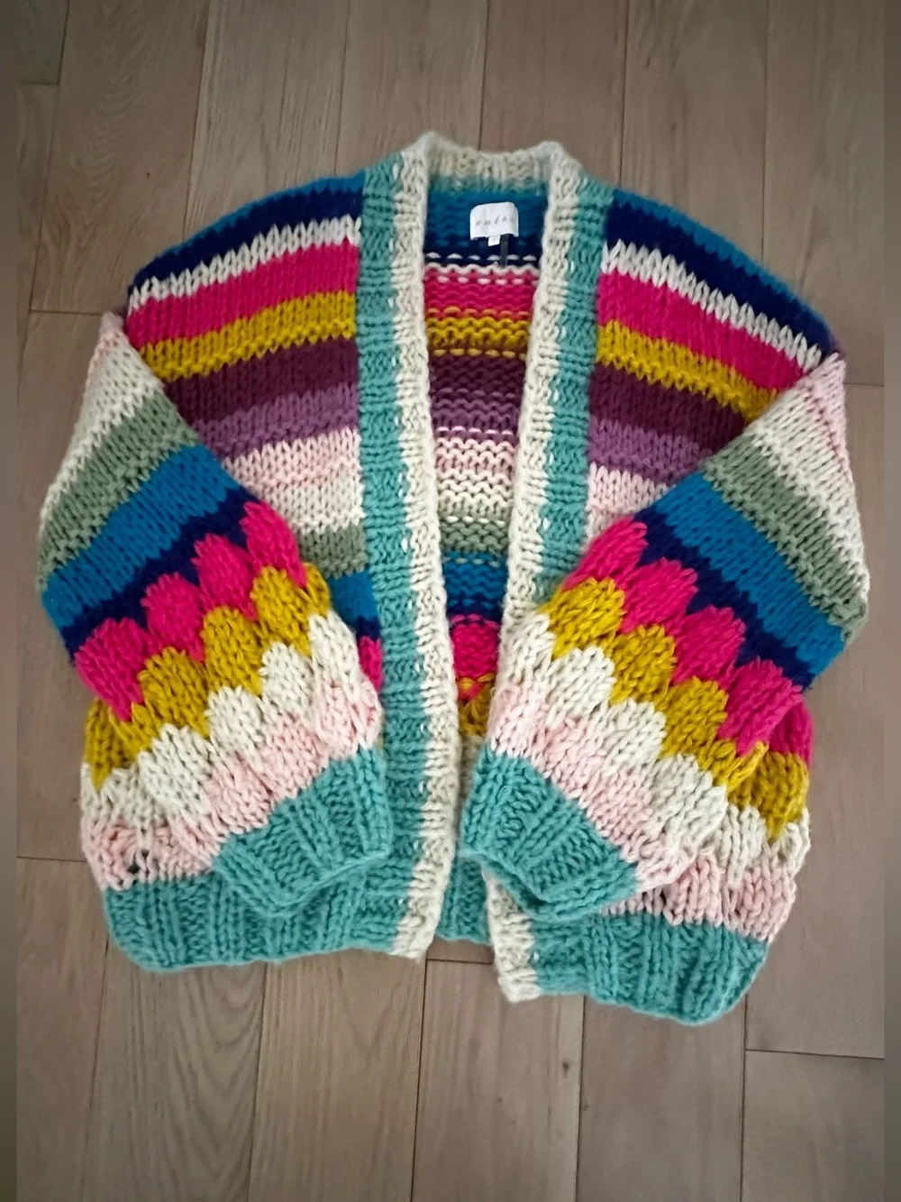 Chunky knit colorful sweater - Picture 3 of 16